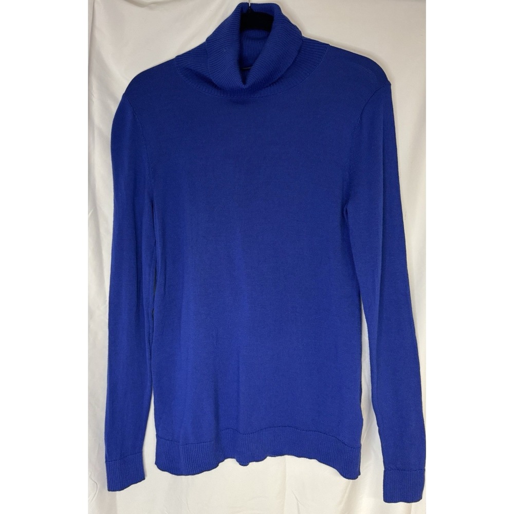 Pendleton‎ Merino  Wool Cobalt Blue Turtleneck Sweater Sz M- Classic Must Have